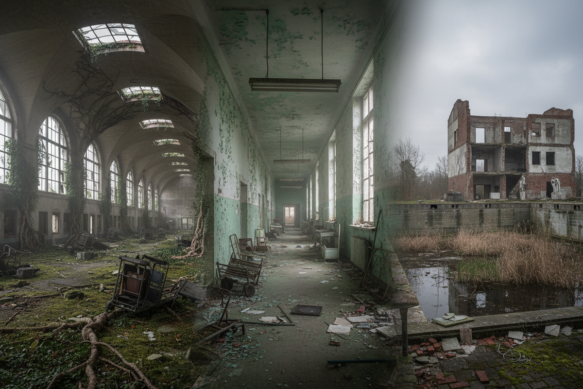Lost Places Berlin – verlassener Flughafen Tempelhof, DDR-Krankenhaus und Olympisches Dorf 1936 in dramatischer Stimmung