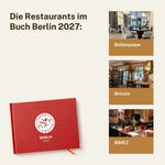 Rotes Heft mit Taste Twelve-Logo Berlin 2027, sichtbar links unten