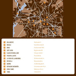 Innenseite mit Kartenübersicht und Namens-/Adresstabelle zu Berliner Restaurants