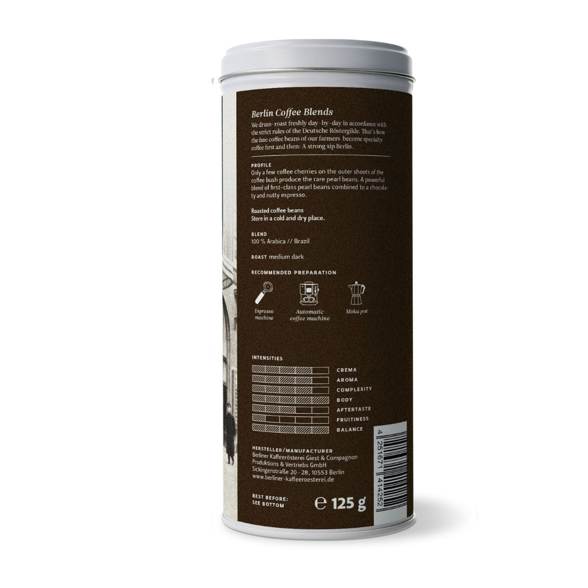 BKR Berliner Perle Espresso 125g Schmuckdose