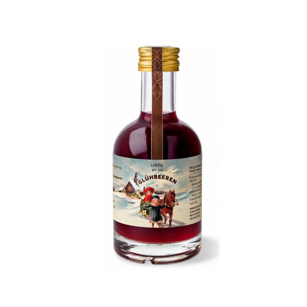 BKR Weihnachtslikör Glühbeeren Nr. 10 (250 ml) in Likörflasche