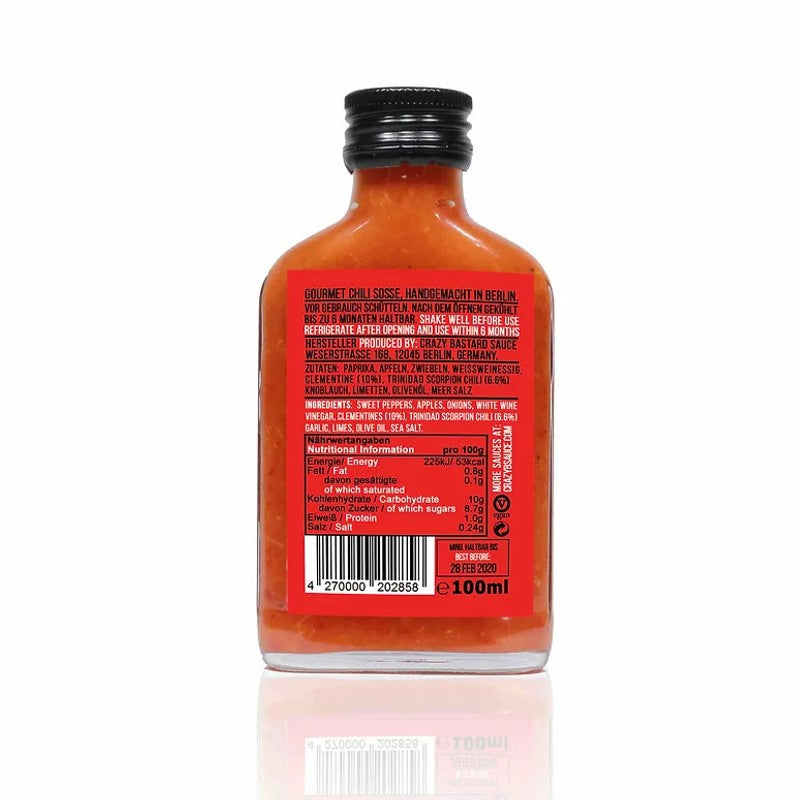 Crazy Bastard Sauce Trinidad Scorpion & Clementine 100ml