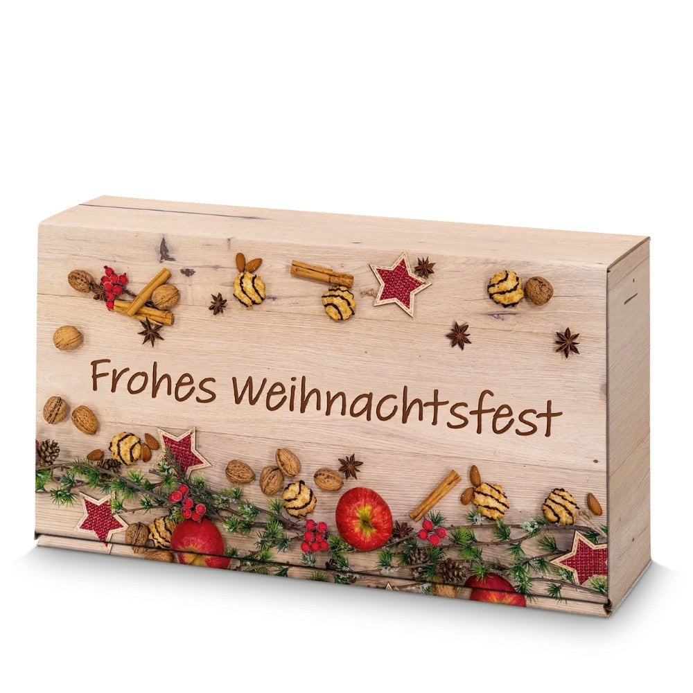 Geschenkkarton Weihnachtsfest 2 Flaschen