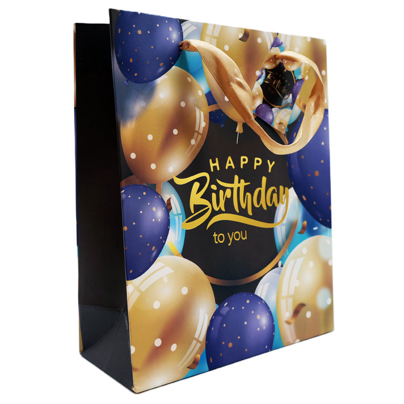 Geschenktasche Birthday gold 23x18x8cm