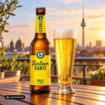 Lemke Berliner Kante Pilsflasche und Bierglas, 0,33 l, 4,9% vol.