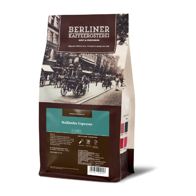 BKR Kaffee Mailänder Espresso ganze Bohnen 250g