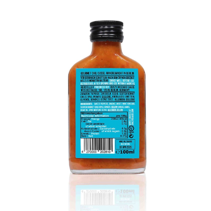Crazy Bastard Sauce Scotch Bonnet & Caribean 100ml