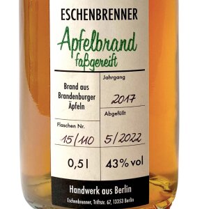 Eschenbrenner Apfelbrand 0,5l mit Calvados-Note