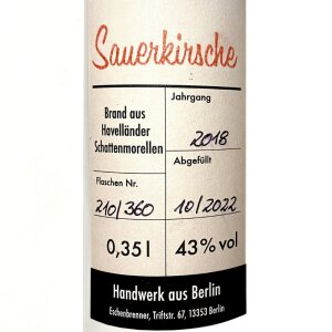 Eschenbrenner Sauerkirschenbrand 0,35l aus Werder-Kirschen