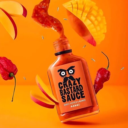 Crazy Bastard Sauce Ghost Pepper &amp; Mango 100ml